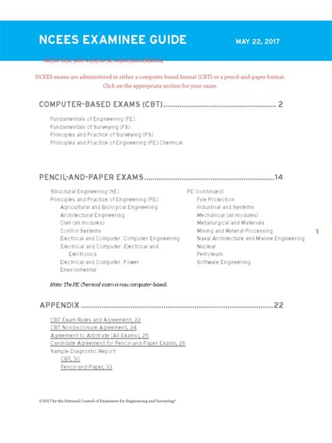 NCEES EXAMINEE GUIDE May 10, 2019.